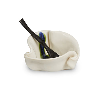 Northern Lights Mustard Pot with Rosewood Spoon